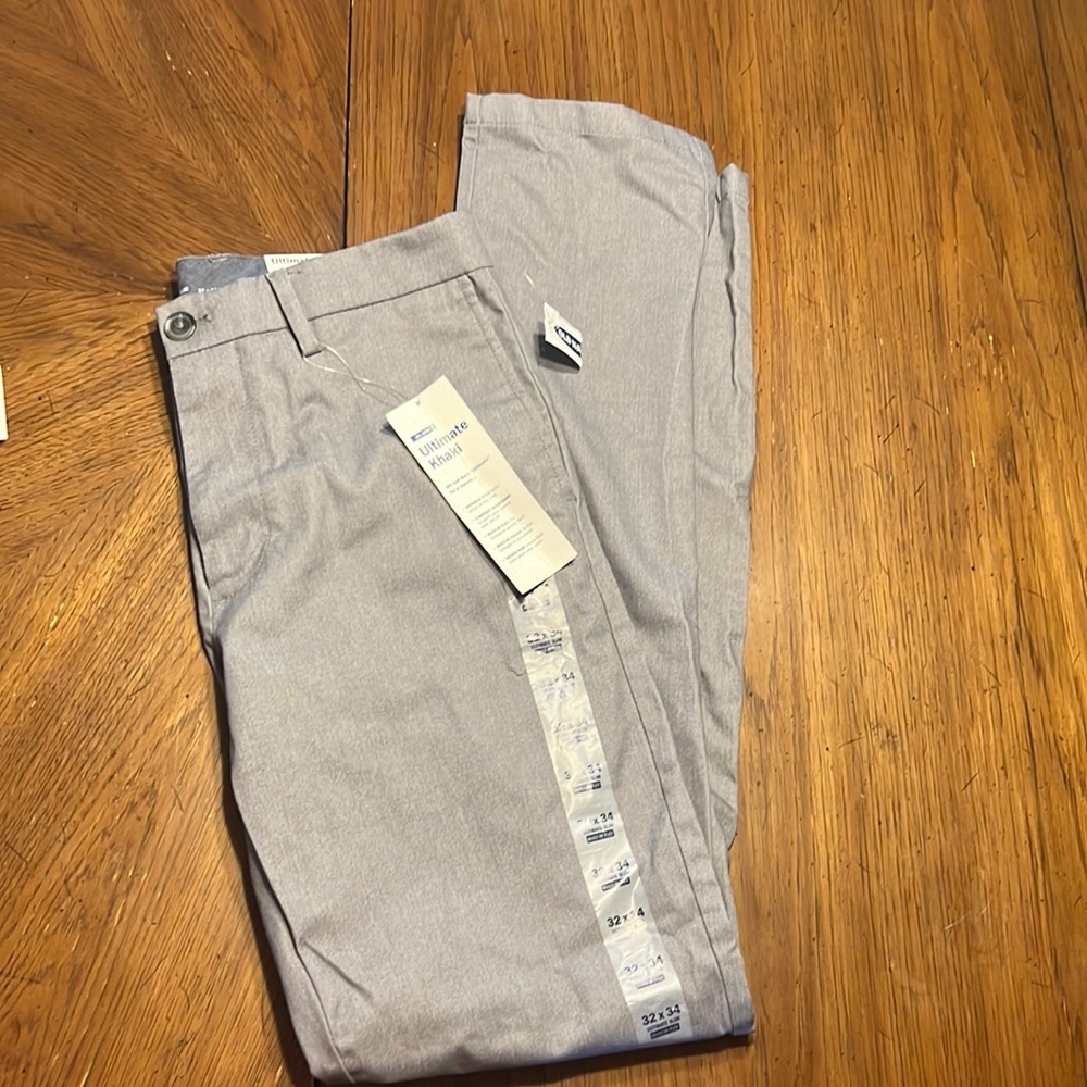 Old Navy ultimate slim ultimate khaki 32 x 34 gray